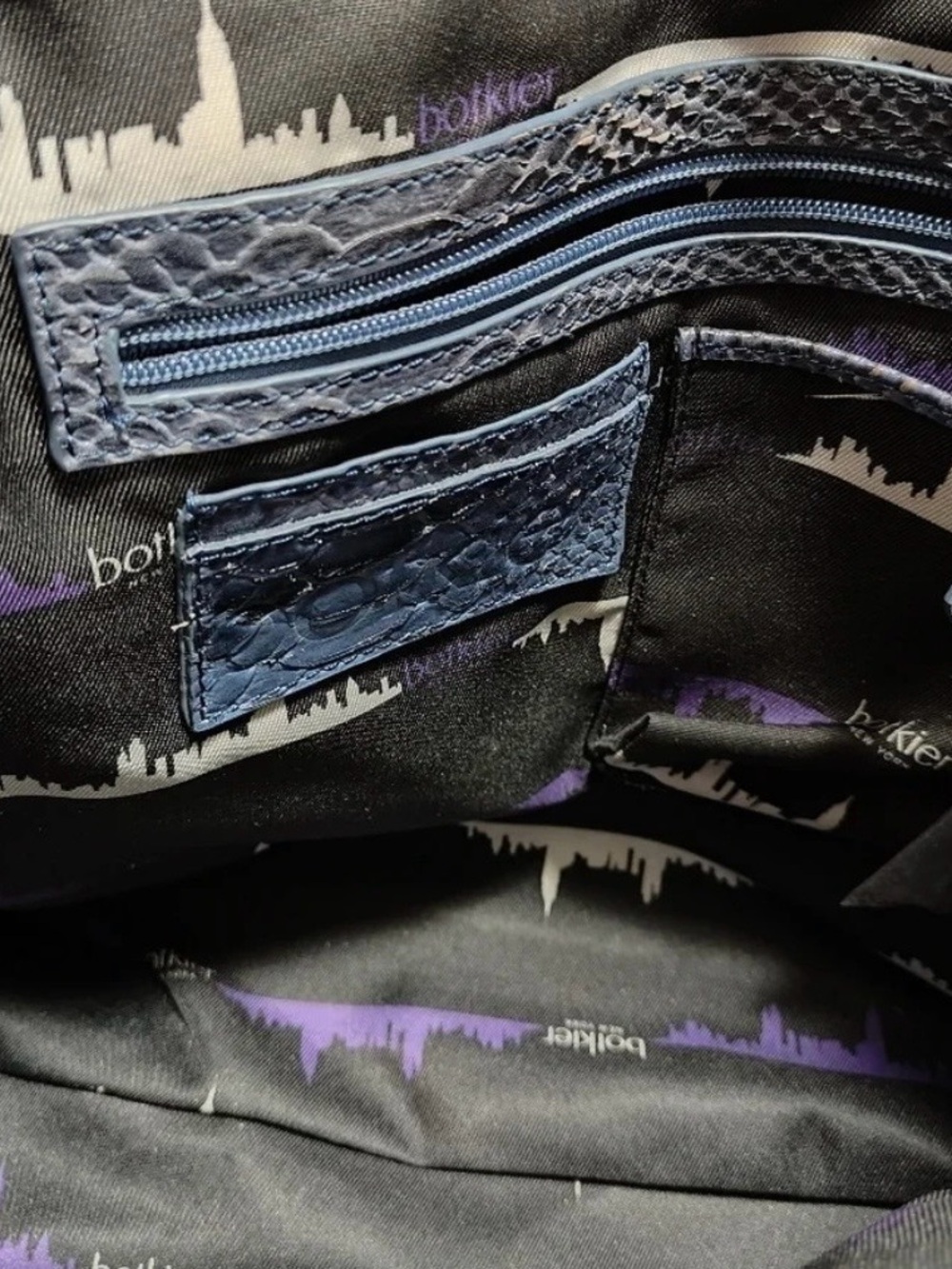Botkier New York Soho Python Embossed Leather Tote Bag - Picture 10 of 12